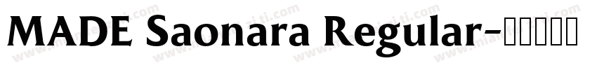 MADE Saonara Regular字体转换